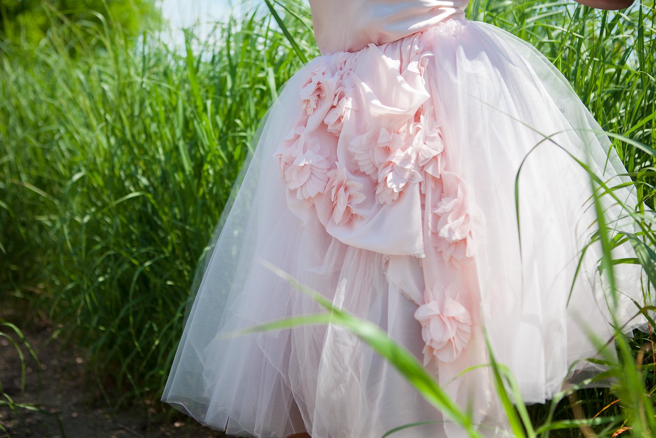 Offbeat Bridal Maxi Tutu with Floral Front - Blondie Jones