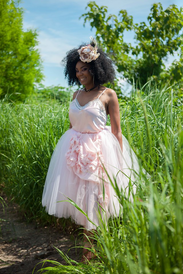 Offbeat Bridal Maxi Tutu with Floral Front - Blondie Jones