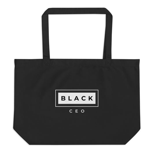 Black CEO Large organic tote bag