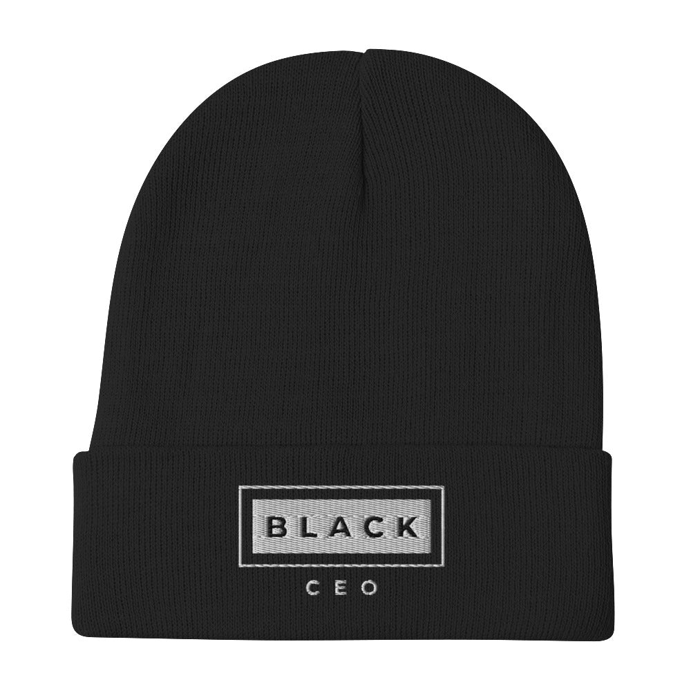 Black CEO Embroidered Beanie